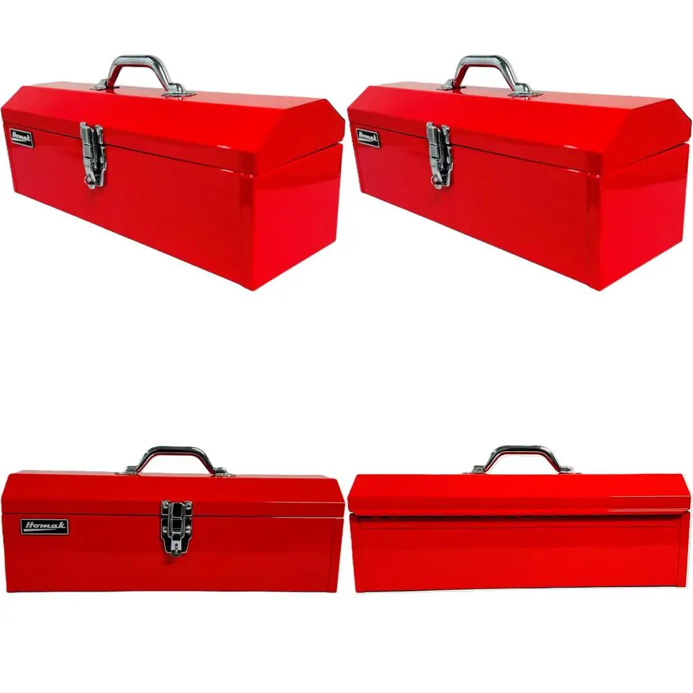 

Compact 19-Inch Red Toolbox for Hip Roof Storage