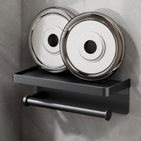 Toilet Paper Holder Wall Mounted Paper Roll Holder With Storage Tray Mobile Phone Holder Kitchen Rack Bathroom Accessories