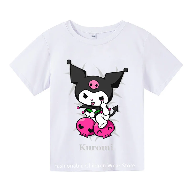 2024 ragazzi e ragazze studente stampato Anime Lazy Egg Printed t-shirt bambini estate a maniche corte t-shirt Casual per bambini