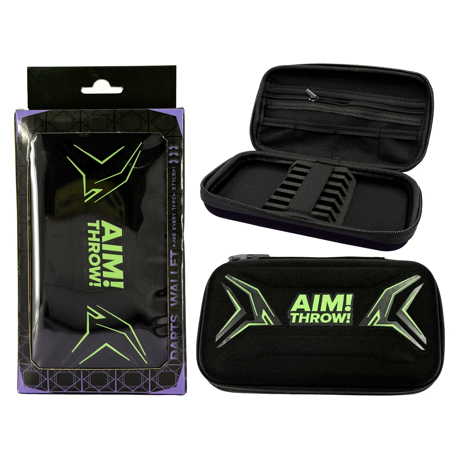 Hard Shell Darts Wallet AIM THROW Portable Dart Case Hold 3 Darts Mesh Pocket For Steel Soft Tip Darts Accessories