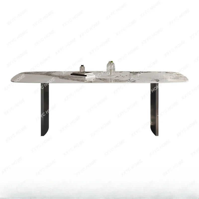 

Italian Minimalist Stone Plate Dining Table Pandora Simple Modern Rectangular Home Small Apartment