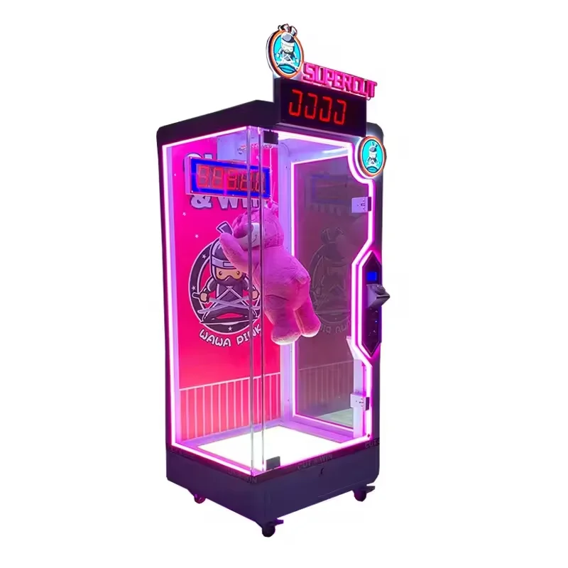 High Quality 10 Second Challenge Indoor Coin Operated Toy Crane Machine Lucky Claw for Kids Amusement Metal Plastic