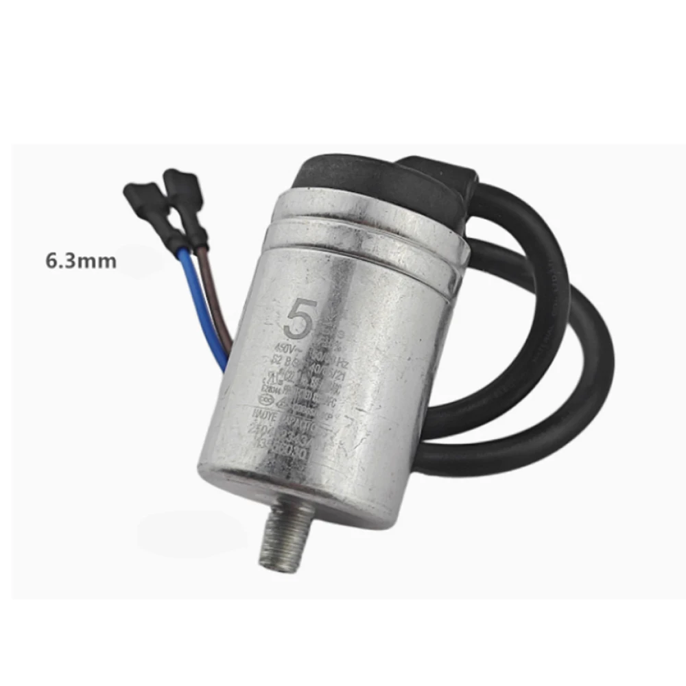 1pc 5uf Aluminum Shell Capacitor with Screw Refrigerator Freezer Compressor Starting and Running Capacitor