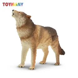 Toymany Simulation Wolf Wildlife Animal Model Toy Mini Figures Dolls Action Figurines Toys for Children Gift Cake Decoration