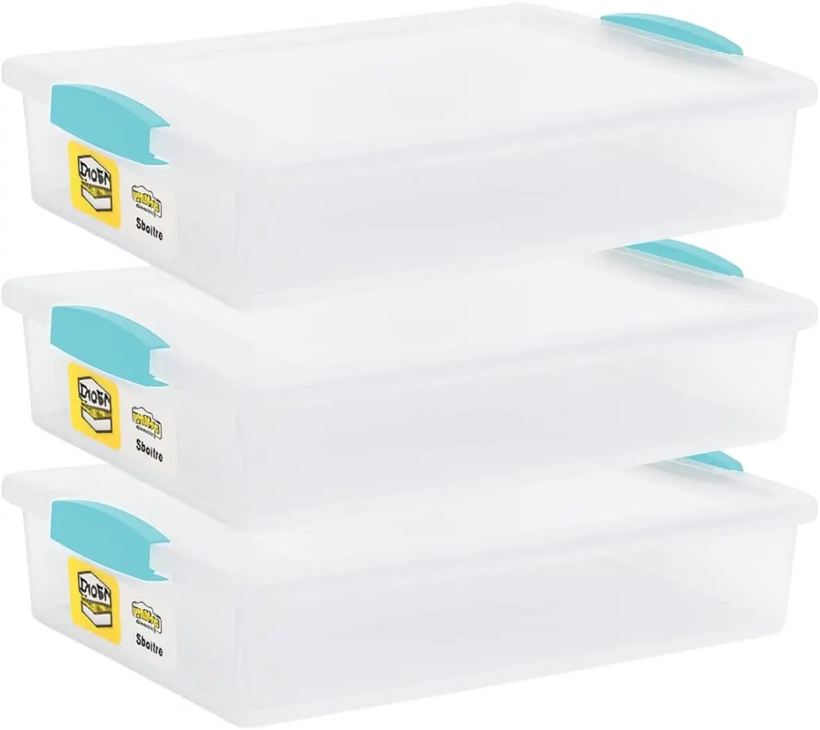 

Plastic Storage Containers With Lids For Organizing, 6 Quarts - (Large - 14 x 11 x 3)