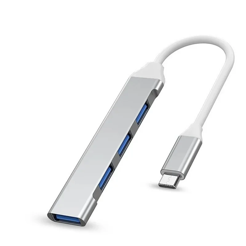 1/4pcs 4 Port USB 3.0 Hub Multiport High Speed Type C Splitter OTG Stable USB&Type-c Adapter for PC Computer Accessories Phone