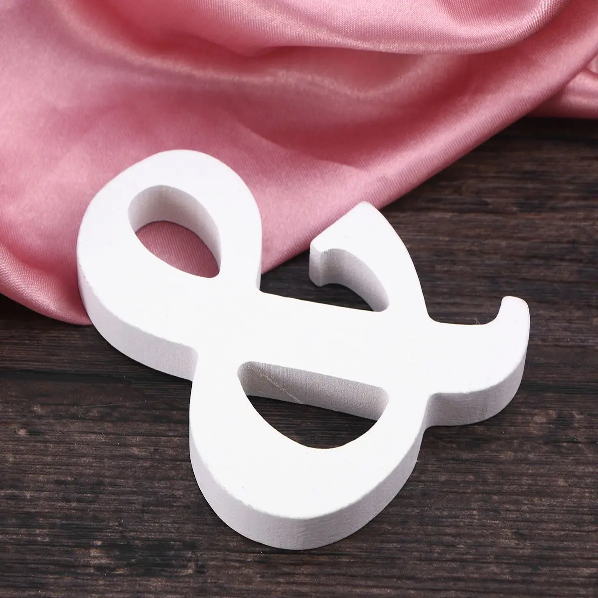 Wooden Symbol White Alphabet Home Wooden Symbol nament Wedding Party Decoration Crafts Sewing Accessories DIY