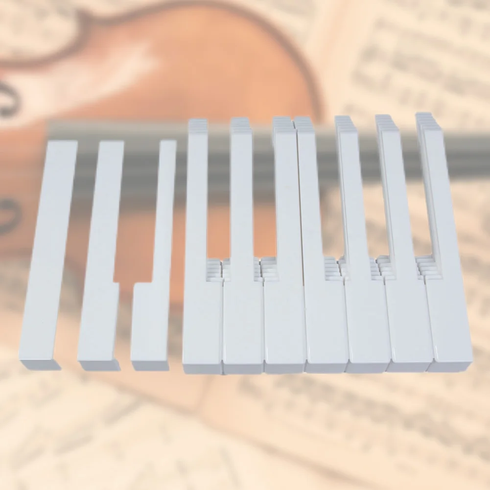 Ensemble de 52 touches de Piano en plastique ABS blanc, Kit d'entretien de Piano avec fronts, pièces d'instruments de clavier de remplacement professionnelles
