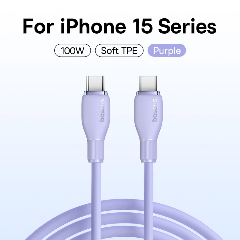 Baseus PD 100 W USB C zu USB Typ C Kabel für MacBook Schnellladung Ladegerät Kabel für iPhone 16 15 Typ-C Kabel für Xiaomi 5
