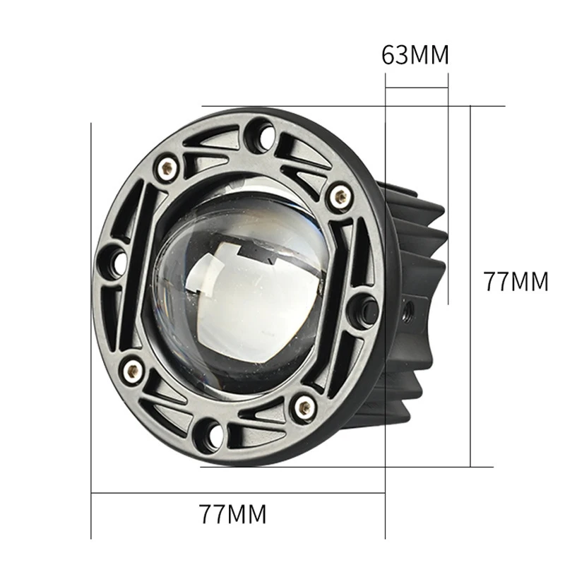 Universal 2.5 Inch Round Motorcycle LED Headlight High Low Beam Spotlight Bulbs for Electric Vehicle Bike ATV