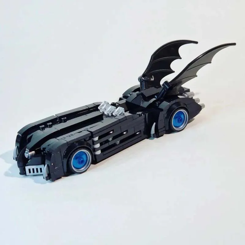 Voiture de sport chauve-souris modulaire, modèle de Champion de vitesse, briques de construction MOC, technologie, cadeaux de vacances, jouets à assembler pour enfants, costume