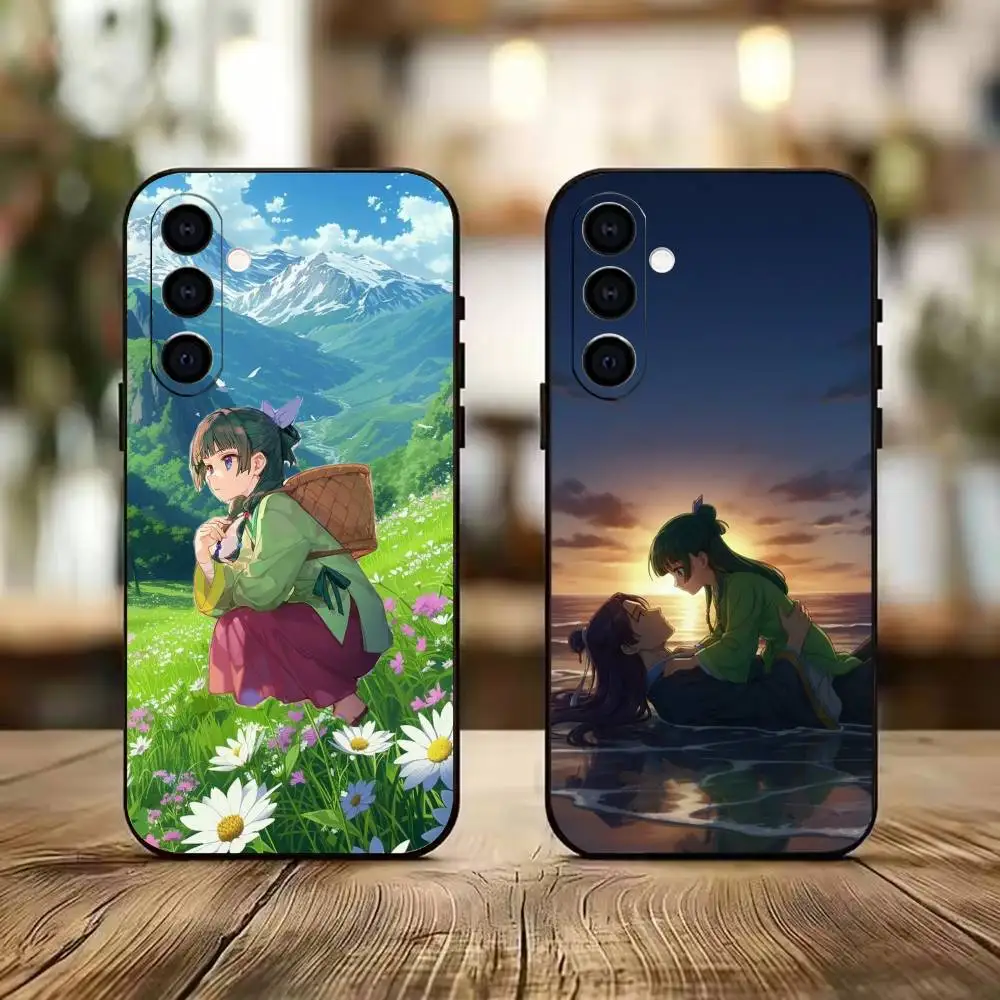 The Apothecary Diaries warm anime Phone Case Black Silicone Soft For Samsung A73,A72,A71,A70,A53,A52,A51