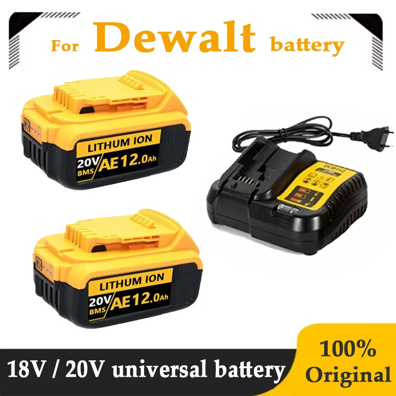 

Original DCB200 20V 12000mAh For Dewalt Power Tool Battery DCB206 20V 18V Battery DCB184 DCB182 DCB181 DCB201 DCB205 DCB204-2