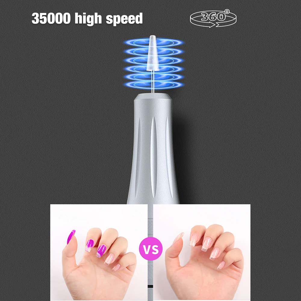 Electric Nail Polisher Polishing And Baking Lamp 2 In 1 Manicure Phototherapy Machine Usb Rechargeable Nail Salon Tool