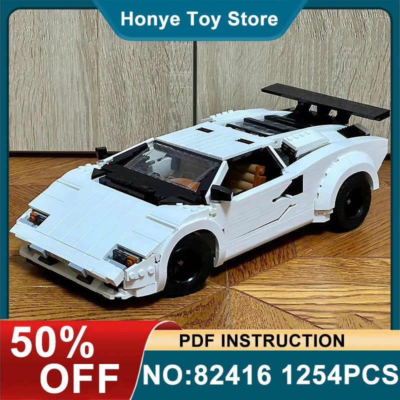 

MOC 82416, модель LC5000, технические автомобили Quattrovalvole, строительный блок, автомобиль, классическая коллекция, кирпичные головоломки, игрушки для рождественских взрослых