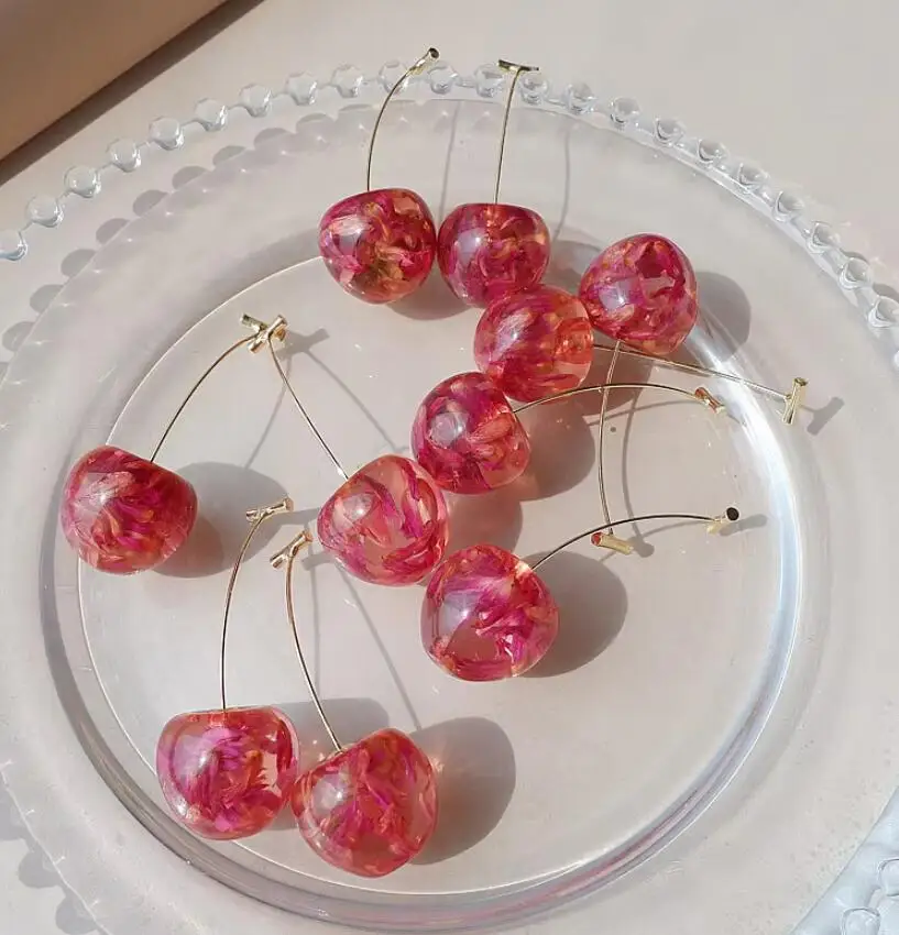 

Fashion Cherry Earrings Contracted Delicate Crystal Star Temperament Drop Earrings For Women 2022 Korean Style Custom Jewelry