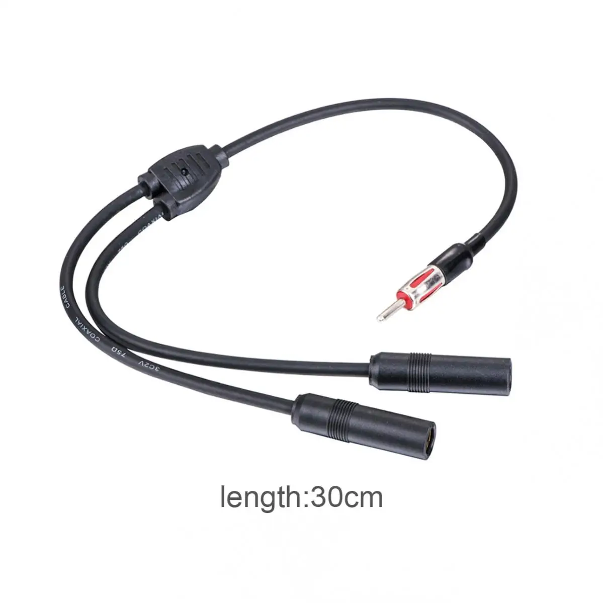 Car Stereo Antenna 1 Male to 2 Female Y Adapter Conversion Cable Automobile Coaxial Speaker Audio Cable Line Car Accessories