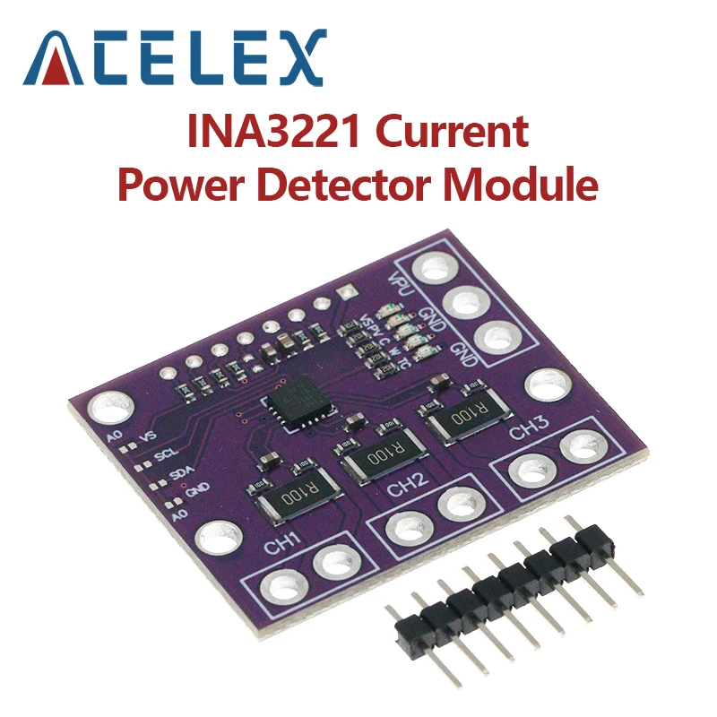 INA3221 module three-way bidirectional bus low/high side voltage/current/power monitor I2C