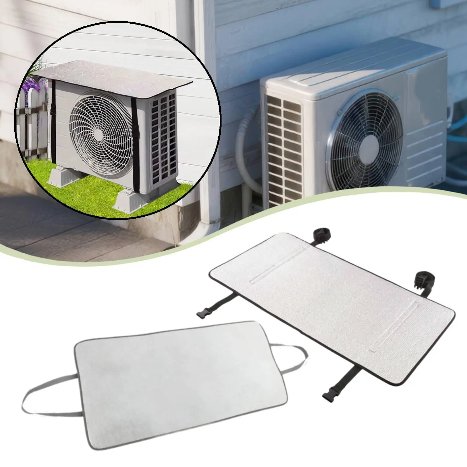 Air Conditioner Rainproof Cover Insulation Sunshade Protector for Outdoor Home Appliance