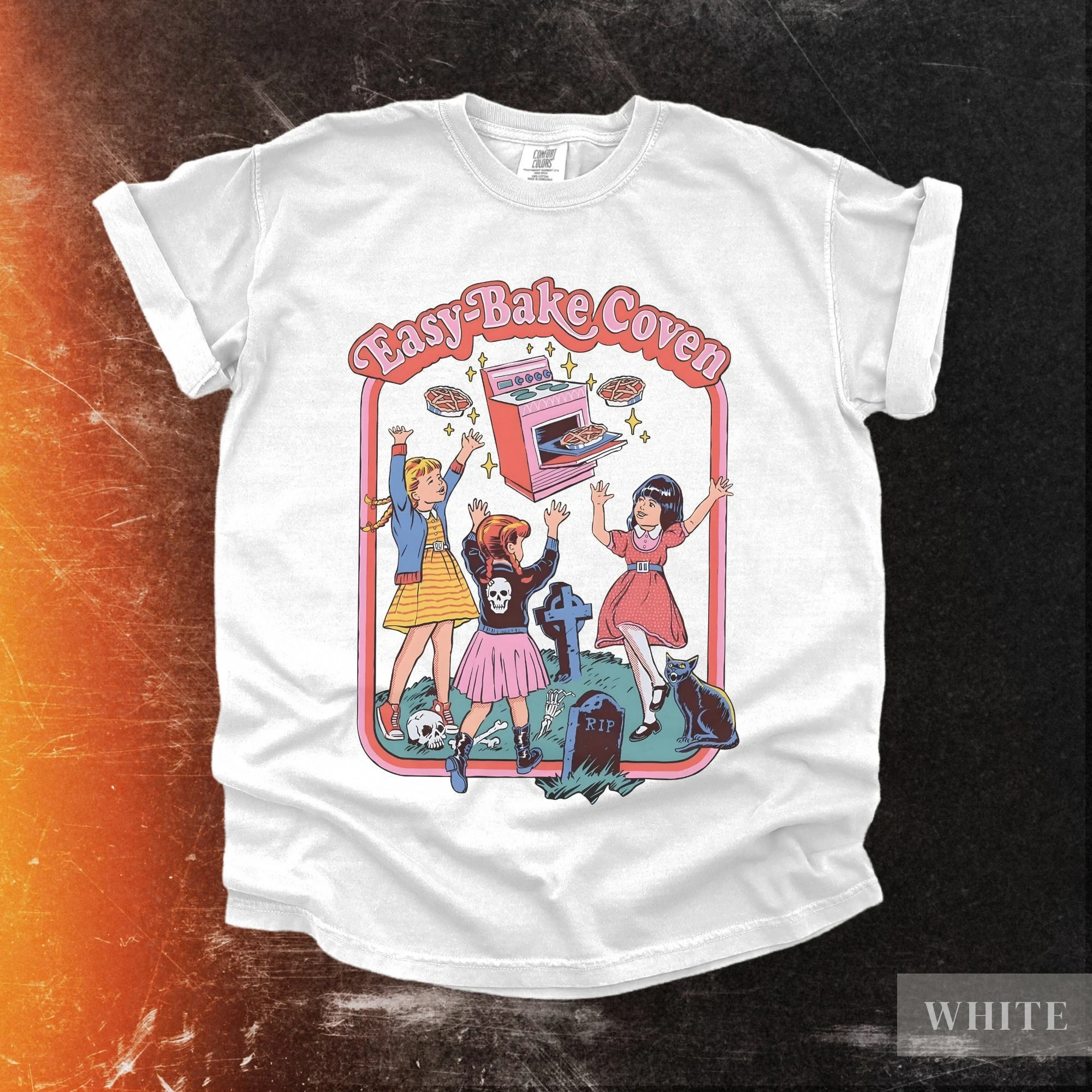 Retro Easy Bake Coven T-shirt | Fun retro 80s and 90s Y2K shirt, fashionable and cute bohemian top, Christmas horror T-shirt, lo