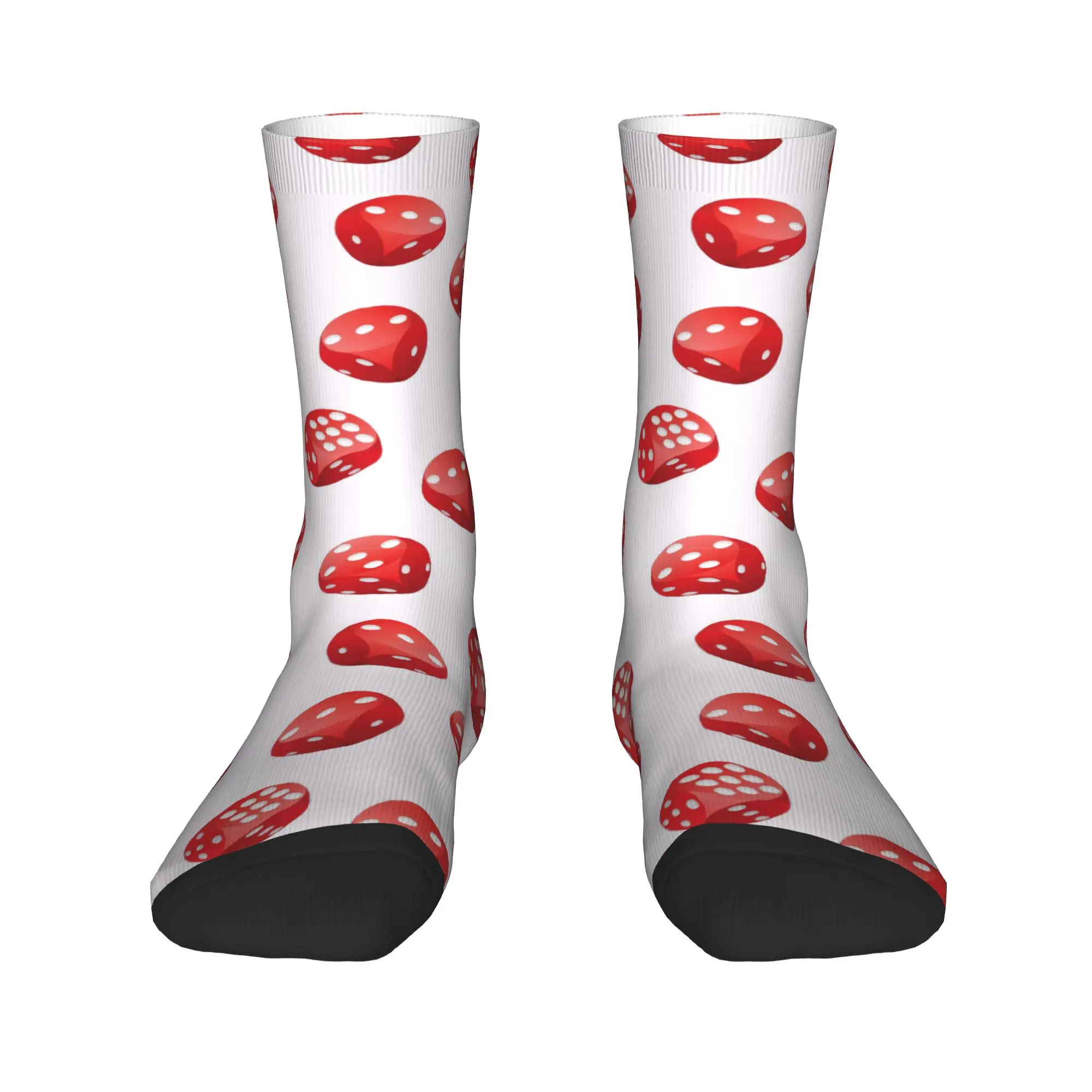 الأحمر اللعب النردات الجوارب العصرية جوارب زوجين لينة تسلق الجوارب الخريف المطبوعة عدم الانزلاق الجوارب