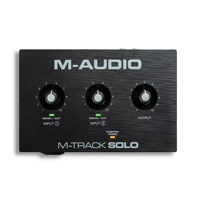 M-AUDIO M-Track SOLO professional sound card 2-Channel USB recording interface with Crystal Preamp for Mac and PC