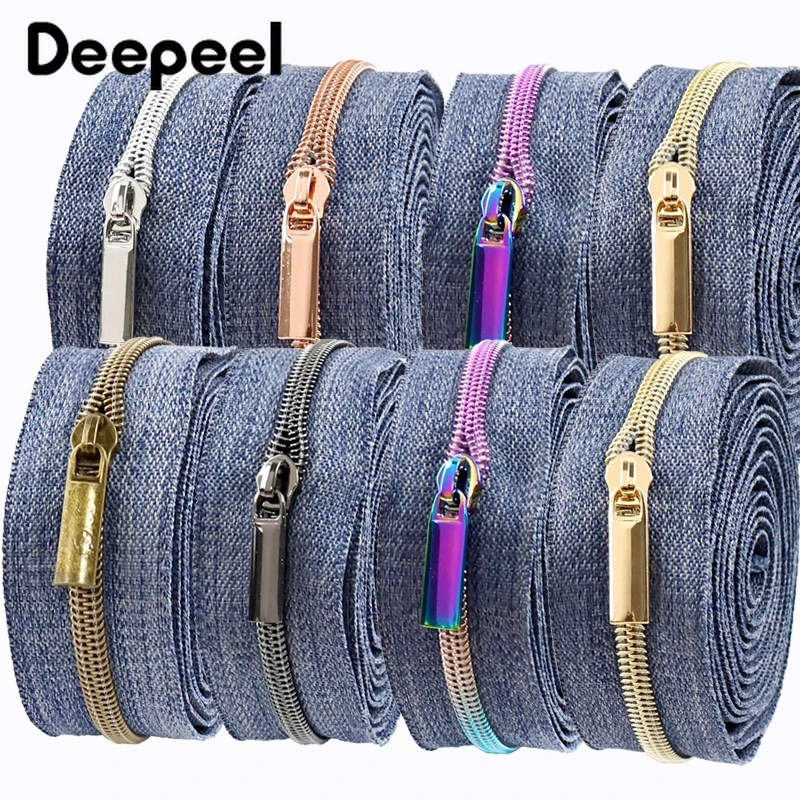 

2/3/5M 5# Nylon Zippers By The Meter for Sewing Bags Jacket Plastic Zipper Slider Decoration Zips Repair Kits DIY Accessories