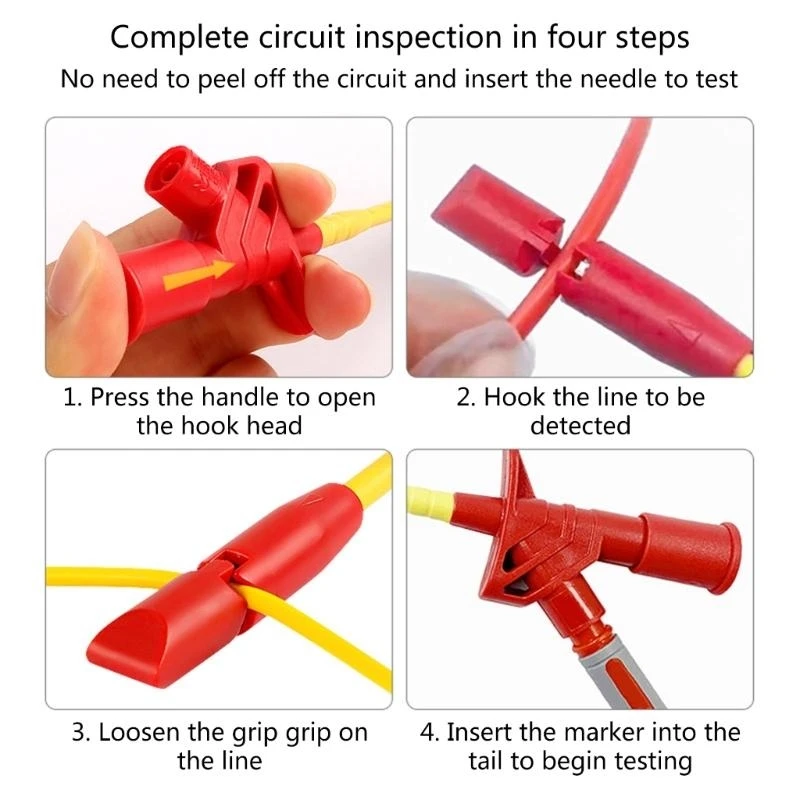 

97QC Wire Piercing Probe, Insulation Piercing Clip Tool for Multimeter Voltmeter Thermometer Testing