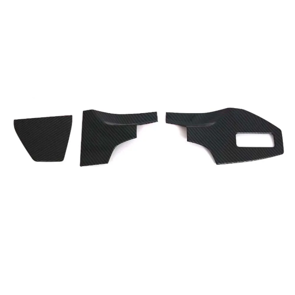 3Pcs/set Carbon Fiber Style Car Accessory Fit For AUDI Q3 2019 Car Dashboard Decoration Cover Trim Stickers Car Styling