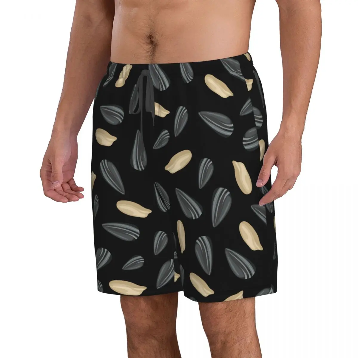 Quick Dry Summer Mens Beach Board Shorts Briefs For Man Swim Trunks Beachwear Sunflower Seeds