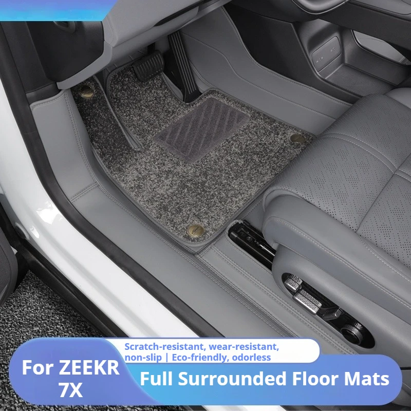 

Автомобильные коврики AEBY для ZEEKR 7X 2024 2025, полный комплект напольных ковриков, водонепроницаемые, противоскользящие, без запаха, полный комплект внутренних подкладок на заказ