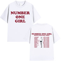 Rosé Number One Girl T Shirt Men Women Clothing Harajuku T-shirt Y2k Unisex High Quality Cotton Short Sleeve Tee Shirt Fans Gift