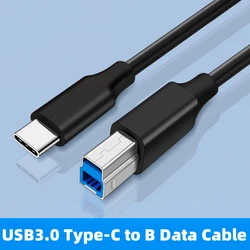 USB 3.0 Type-C to B Data Cable USB-C-Male to USB B-Male Cable for Laptop Docking Station External Hard Drives Printer Scanner