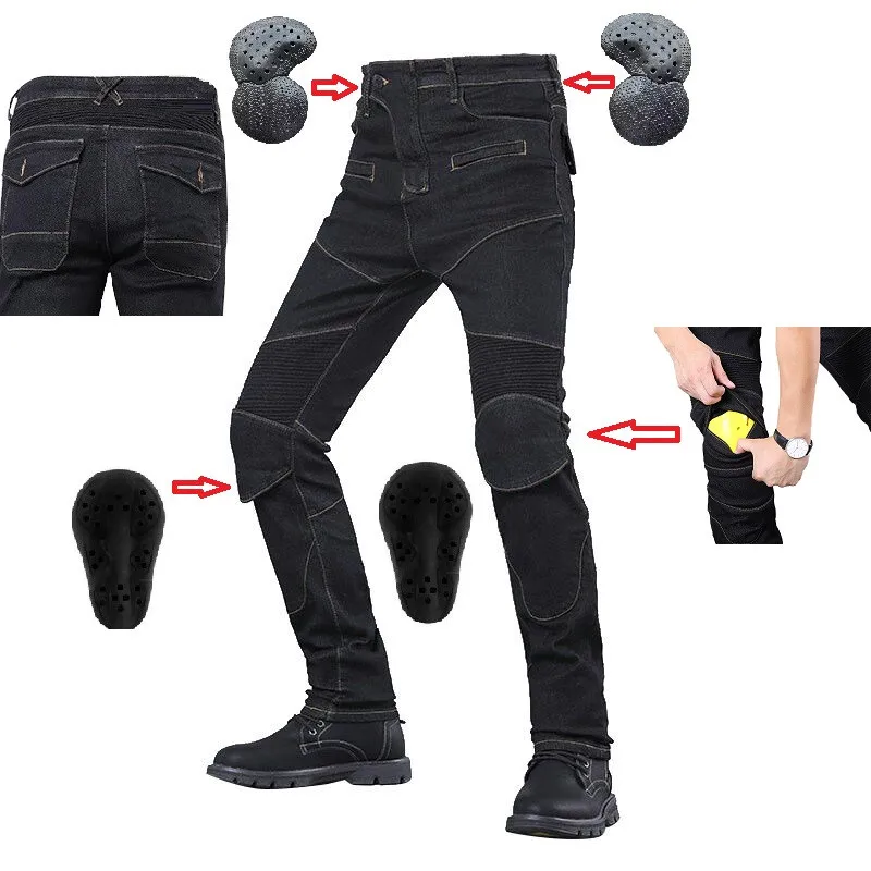 Men's all-season motorcycle jeans outdoor riding road racing off-road motorcycle overalls motorcycle pants protective gear