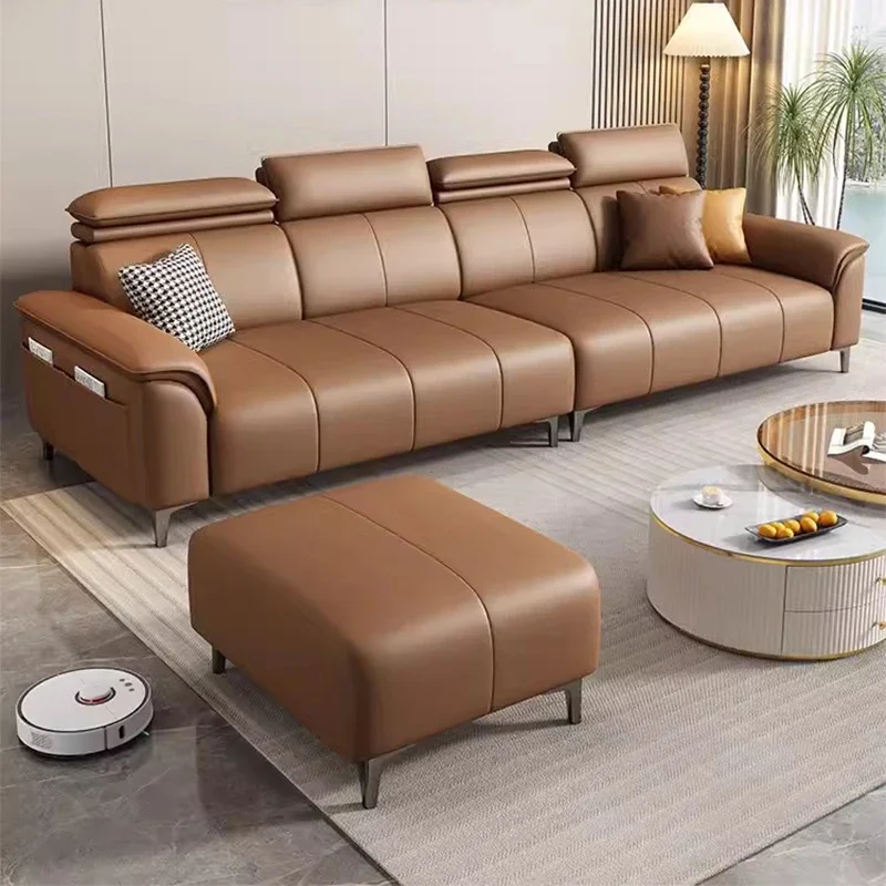 European Office Living Room Sofas Leather Grande Bedroom Classic Living Room Sofas Dormitory Nordic Canape Salon Home Furniture