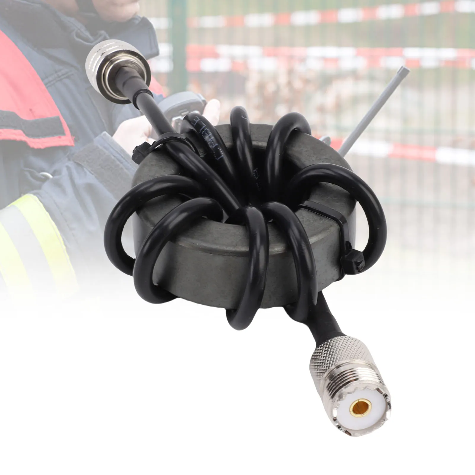 ZP614 EM43 Shortwave Choke Magnetic Ring 1.8 to 30MHz Anti Interference 1:1 Current Type Balun 1000W Shortwave Choke Coil Magnet