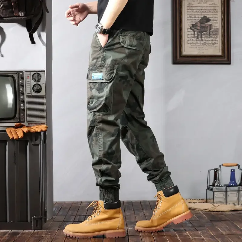 Pantalones multibolsillos hombre Otoño Invierno camuflaje Harem pantalones Cargo para hombres Camo multibolsillos lujo Emo nuevo en pantalones calle