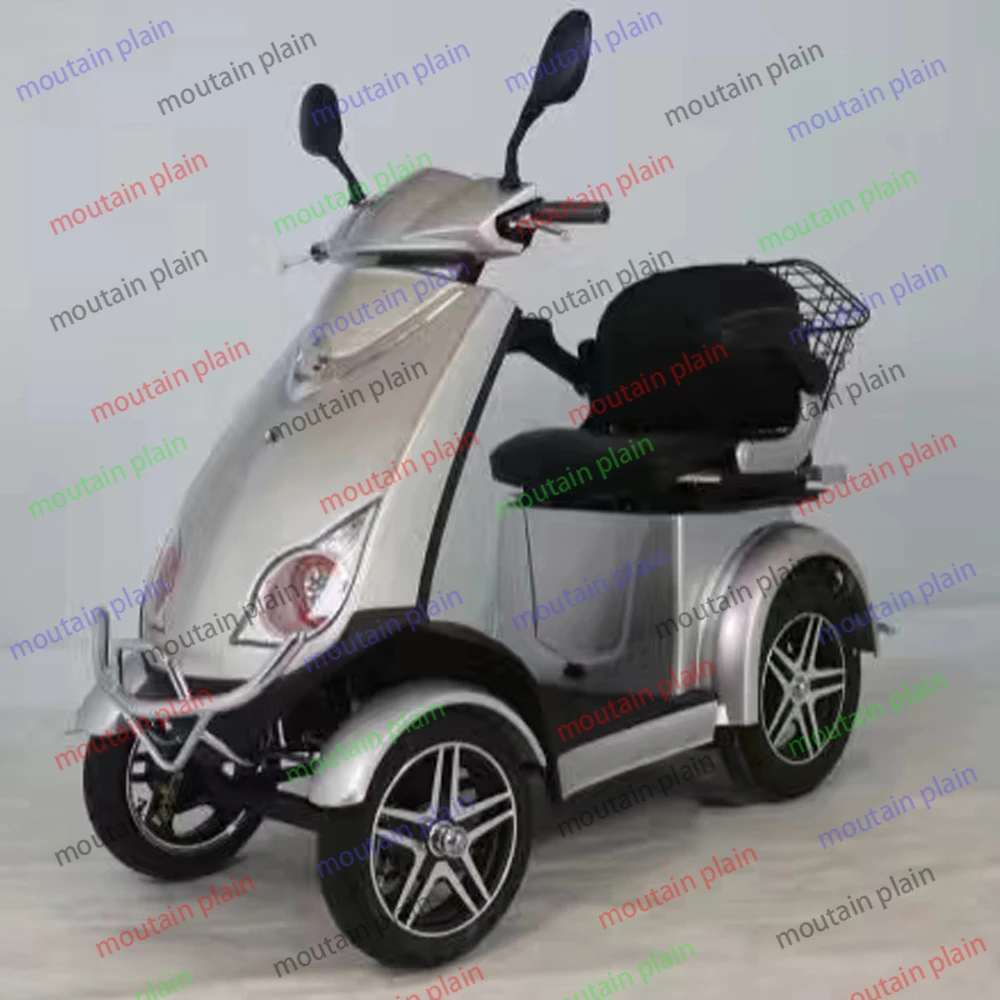 Moto Moped Electric Adult Gasoline Quadricycle Motorcycles Mobile 4 Wheels Motorcycles Elderly Moped Scooter 500w 14 Inch Tire
