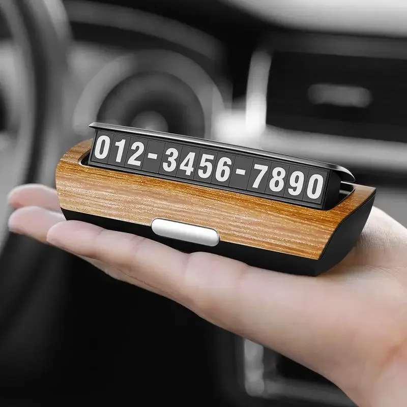 Night Light Phone Number Card Hidden License Plate Design Temporary Parking Card New Magnetic Phone Number Card