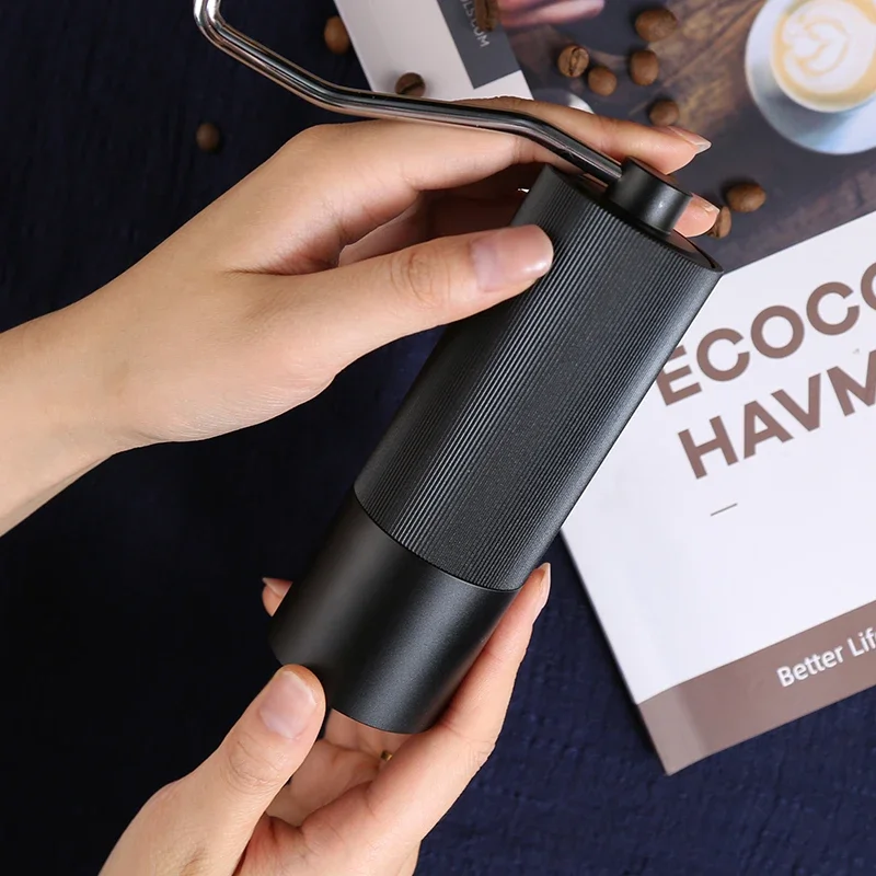 

Professional Manual Coffee Grinder Upgrade All-metal Body Anti-slip Design Portable Grinder Burr Inside