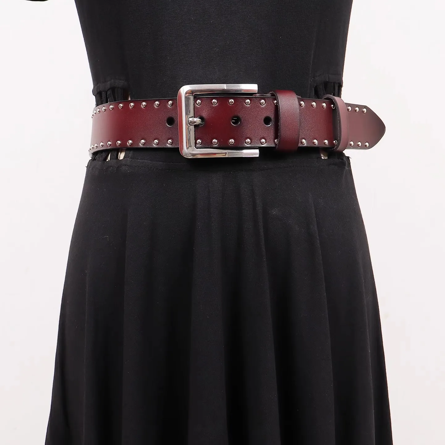 

Женские винтажные пояса из натуральной кожи с заклепками, женское платье, корсеты, поясные ремни, украшения, широкий пояс R3171