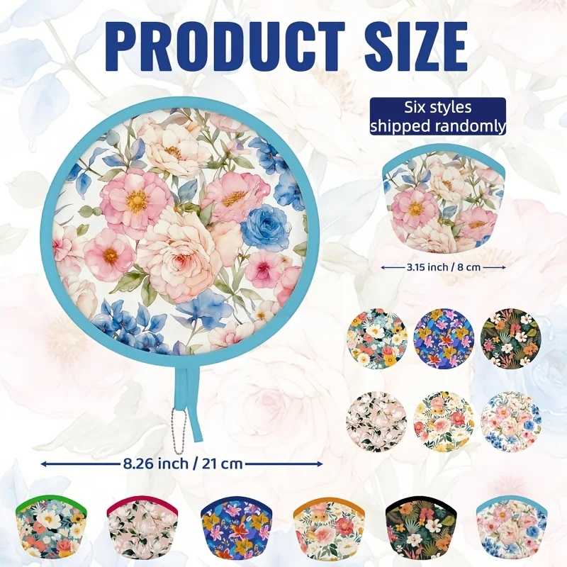 1/4pcs Summer Handheld Folding Fan, Suitable for Both Men and Women, Japanese Round Foldable Fan, Perfect for Summer Travel