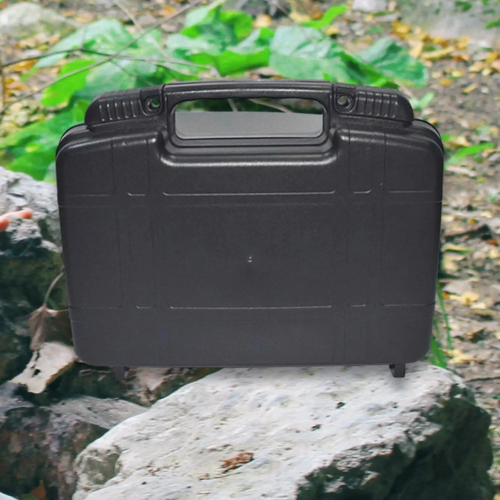 Portable Tool Box Carrying Case Sealed Empty Box Water Resistant Storage Box Black Easy to Carry for Outdoor Survival