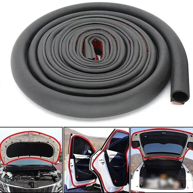 Car Door Rubber Seal Strip Self Adhesive Sound Insulation Waterproof Weather Stripping For Automobile Window Door Gap