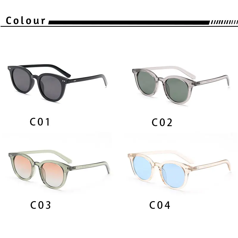 Caterside Retro Oval Sunglasses Men TR Frame Literary Personality Design Sun Glasses Sunset Orange Outdoor Business Summer Style