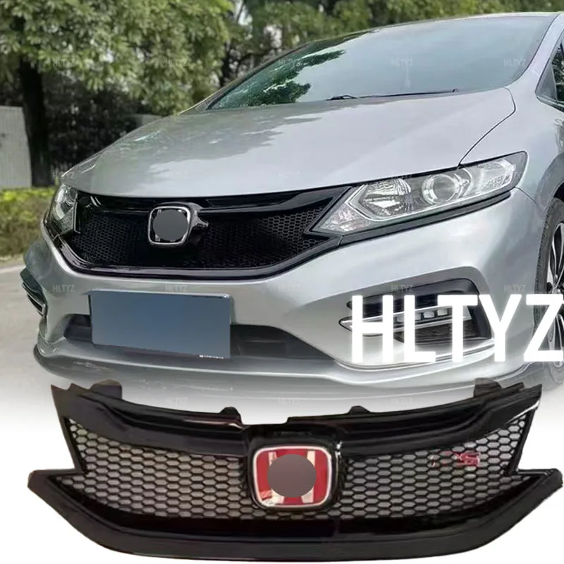 Suitable for 2016-2020 Honda Jade front grille racing grille ABS/glossy black car upper bumper engine hood mesh grille body kit