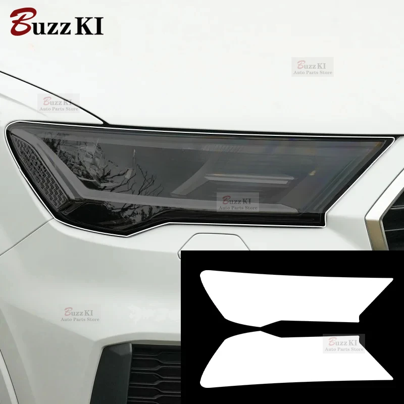 

For Audi Q7 4M 2021-2023 Car Exterior Film TPU PPF Headlamps Protective film Anti scratch Repair membrane Smoked headlight refit
