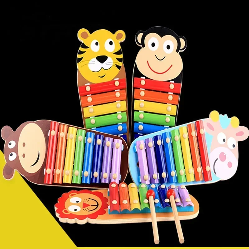 Toddler Musical Instruments Wooden Xylophone Percussion Instruments Montessori Educational Toy for Kids Baby Piano Musical Toys