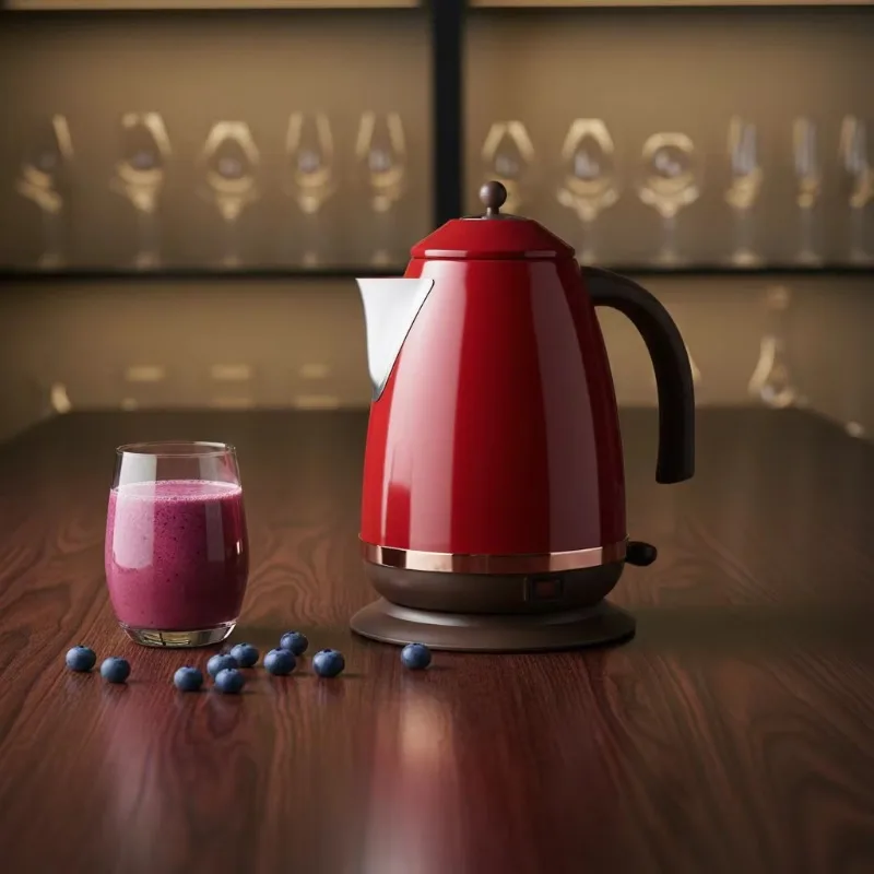 Portable thermal insulation electric kettle 304 stainless steel, automatic power failure, constant temperature, button control,