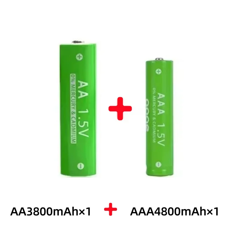 100%brand new AA 1.5V 4800mAh/1.5V AAA 3800mah rechargeable alkaline battery flashlight toy watch MP3 player replacement battery